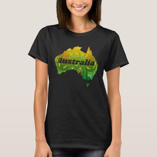 T-shirt Australia Map Australia I Love Australia Souvenir (Devant)