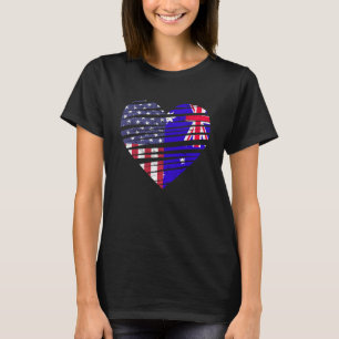 T-shirt Australian American Gros Coeur USA Patriot Herita