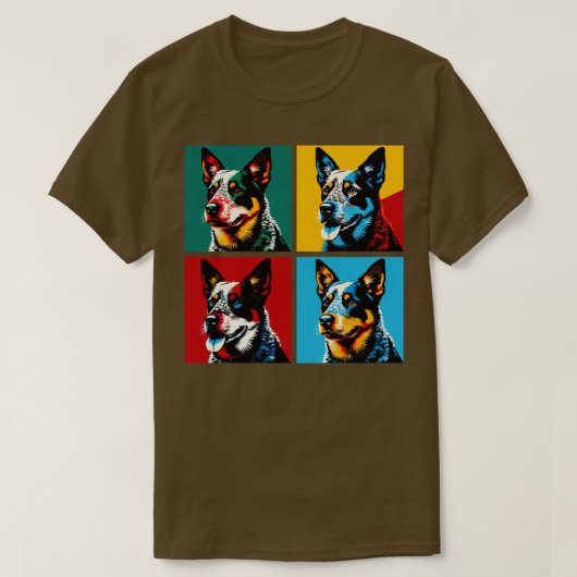 T-shirt Australian Cattle Dog Art Amoureux des chiens (Design devant)