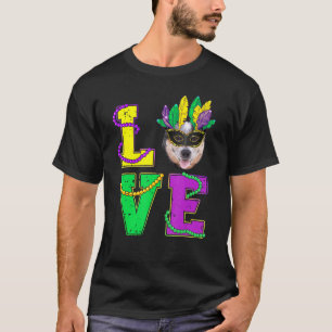 T-shirt Australian Cattle Dog I Love Puppy Mardi Gras Men