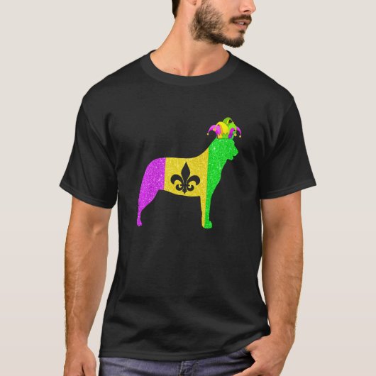 T-shirt Australian Cattle Dog Lover Mardi Gras Carnival Pa (Devant)