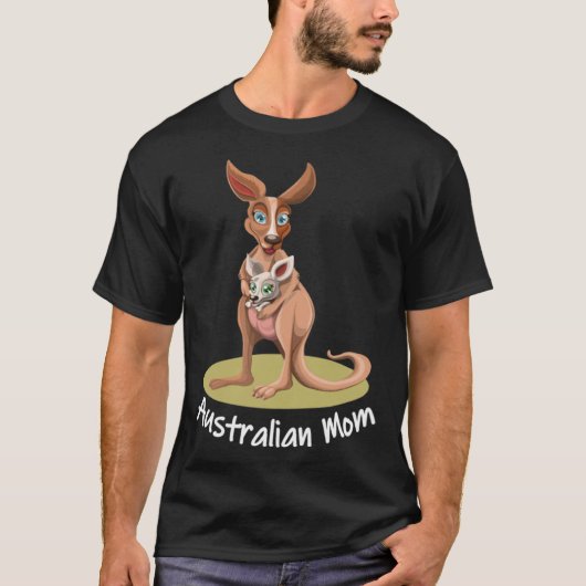 T-shirt Australian Kangaroo Mom Australian Kangaroo (Devant)
