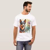 T-shirt Australian Kelpie Dog 160724AREF206 - Watercolor (Devant entier)