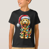 T-shirt Australian Labradoodle Christmas Tree Xmas Santa L (Devant)
