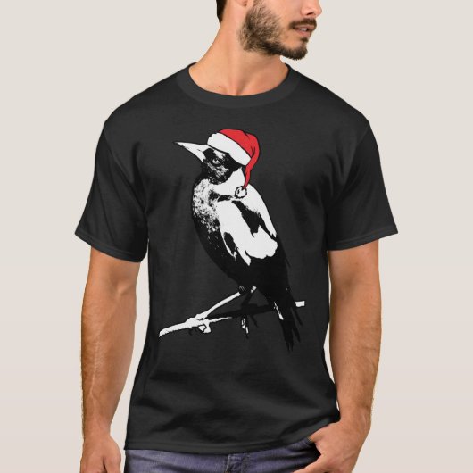 T-shirt Australian Magpie Aussie Noël Essential T-Shi (Devant)