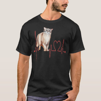 T-shirt Australian Mist Hearbeat Funny Chat Maman Chat Pap