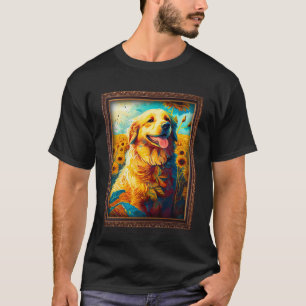 T-shirt Australian Retriever Painting Sunflower Flower Mam
