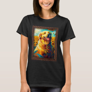 T-shirt Australian Retriever Painting Sunflower Flower Mam