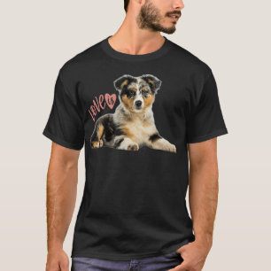 T-shirt Australian Shepherd Aussie Maman Papa Aime Chien A