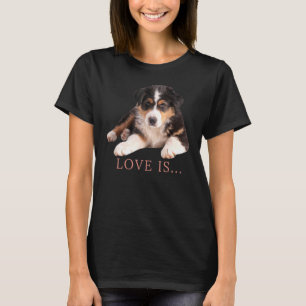 T-shirt Australian Shepherd Aussie Maman Papa Aime Chien T