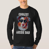 T-shirt Australian Shepherd Dad Coolest Aussie Dad for Dog (Devant)