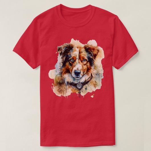 T-shirt Australian Shepherd dog 1 (Design devant)
