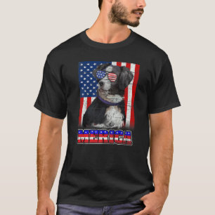 T-shirt Australian Shepherd Dog American Flag Love 4 juill