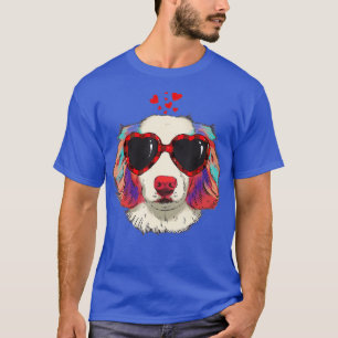 T-shirt Australian Shepherd Dog Lunettes de soleil Red Pla