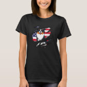 T-shirt Australian Shepherd Inside scratch Flag 4th Of Jul (Devant)