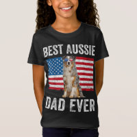 Australian Shepherd Papa Drapeau Américain Amoureu