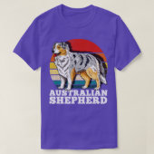 T-shirt Australian Shepherd Retro (Design devant)