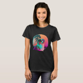 T-shirt Australian Shepherd Synthwave 80s Rétroonde Esthét (Devant entier)