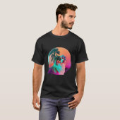 T-shirt Australian Shepherd Synthwave 80s Retrowave Aesthe (Devant entier)