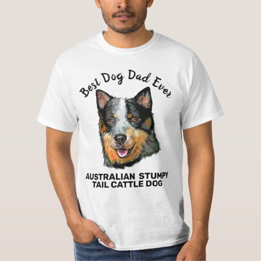 T-shirt Australian stumer tail chien meilleur chien papa c (Devant)