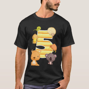T-shirt Australie Animaux 5e anniversaire Kangaroo Koala P