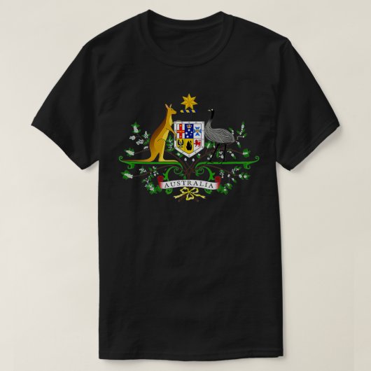 T-shirt Australie Armoiries Drapeau souvenir Aussie 1 (Design devant)