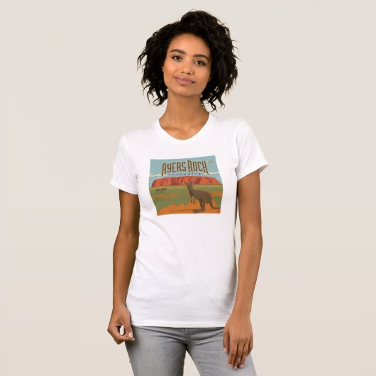T-shirt Australie | Ayers Rock Kangaroos (Devant entier)