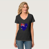 T-shirt Australie Coeur Drapeau Australien Pride Australie (Devant entier)