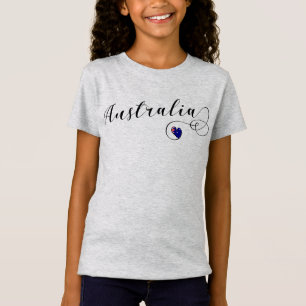 T-Shirt Australie Coeur T-Shirt, Drapeau australien