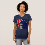 T-shirt Australie Design en fibre de carbone Style Chrome (Devant entier)