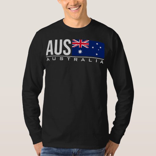 T-SHIRT AUSTRALIE DRAPEAU CODE DE PAYS AUSTRALIEN SPORTS A (Devant)