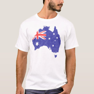 T-shirt Australie Drapeau Vintage désorganisé