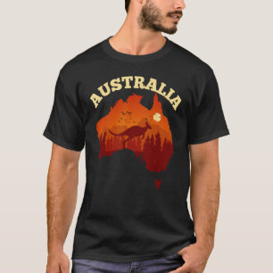 T-shirt Australie Fête Chemise Funny Australie Carte Drape