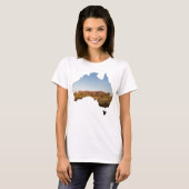 T-shirt Australie Forme Pays Uluru Ayers Rock (Devant entier)