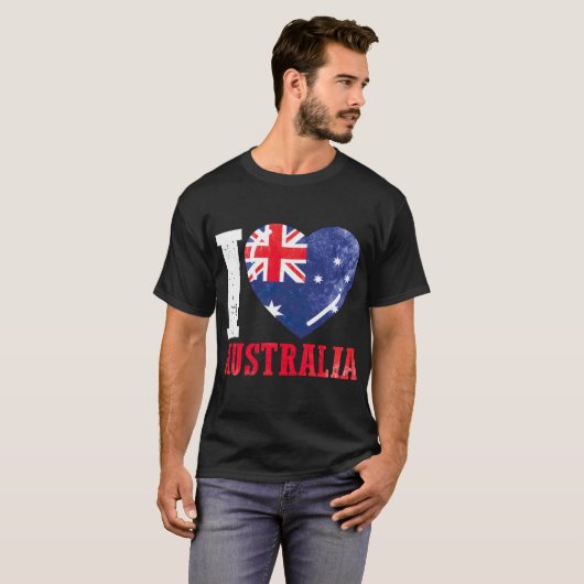 T-shirt Australie J'aime Australie (Devant entier)