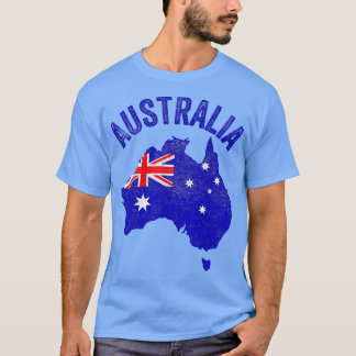 T-shirt Australie Jour drôle Carte Australienne Drapeau Pa