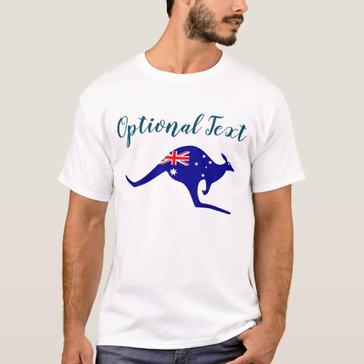 T-shirt Australie Kangaroo & Drapeau (Devant)