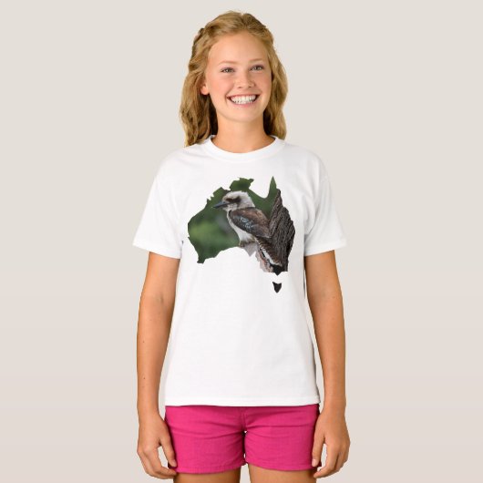 T-shirt Australie : Les rires de Kookaburra dans un arbre (Devant entier)