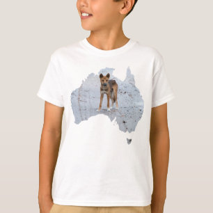 T-shirt Australie Plan Forme Dingo Fraser Island