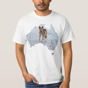 T-shirt Australie Plan Forme Dingo Fraser Island