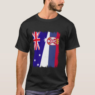 T-shirt Australie Serbie demi-drapeau Srbija Australian Se