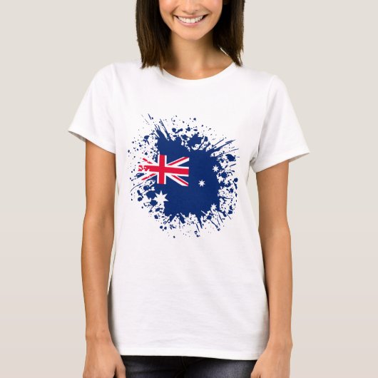 T-shirt Australie Souvenir Landmark, Australie Drapeau Voy (Devant)