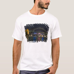 T-shirt Australie, Sydney. Le port de Sydney la nuit.