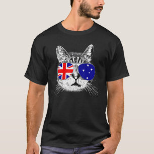 T-shirt Australien Australie Drapeau Racines de chat de pa