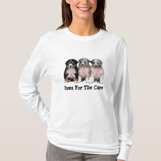 T-shirt australien de dames de cancer du sein de (Devant)