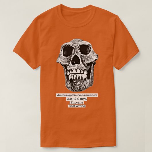 T-shirt Australopithecus afarensis black bg (Design devant)