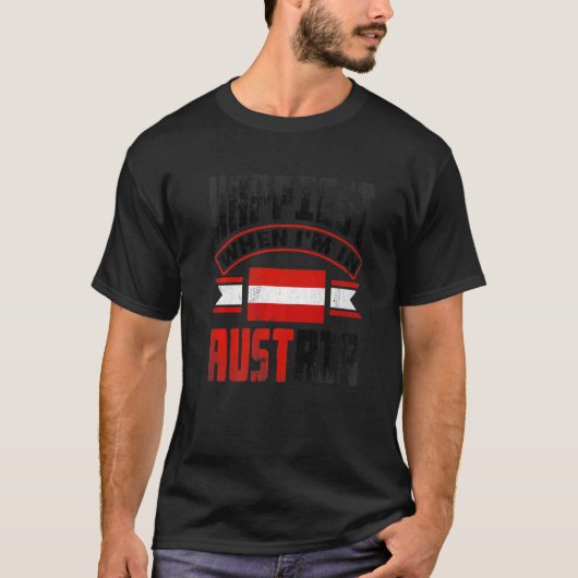 T-shirt Austria Austrian Austria Flag Happiest When Im In (Devant)