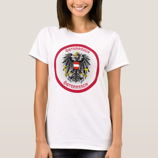 T-shirt Austria Coat of Arms Circle Shape  (Devant)