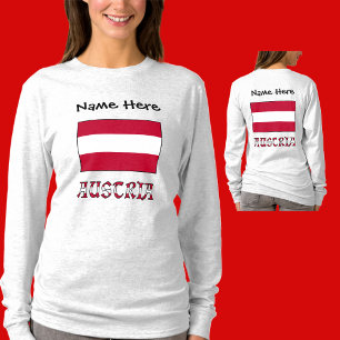 T-shirt Austria et Drapeau Autrichien Personnalisé pour Fe