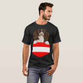 T-shirt Austria Flag English Springer Spaniel Dog In Pocke (Devant entier)